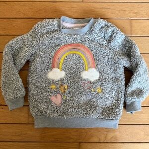 2T Epic Threads Gray Fuzzy Sweater with Rainbow Patch